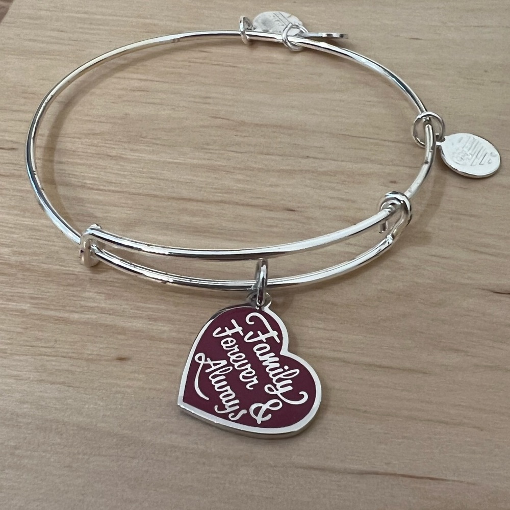 Alex and Ani Silver Bangle Bracelet Family Forever Always infused with energy